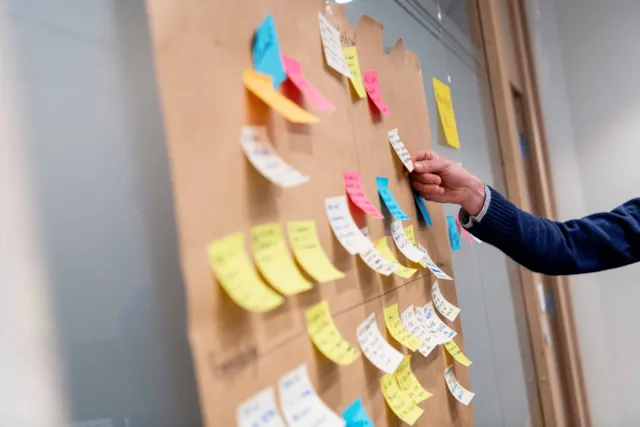 post it notes on wall