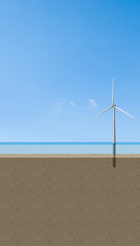 Bladed fixed offshore graphic