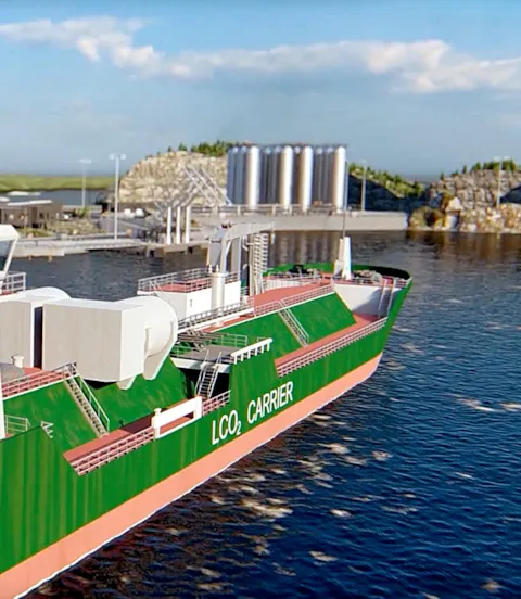 Vessel approaching storage facility - DNV GL