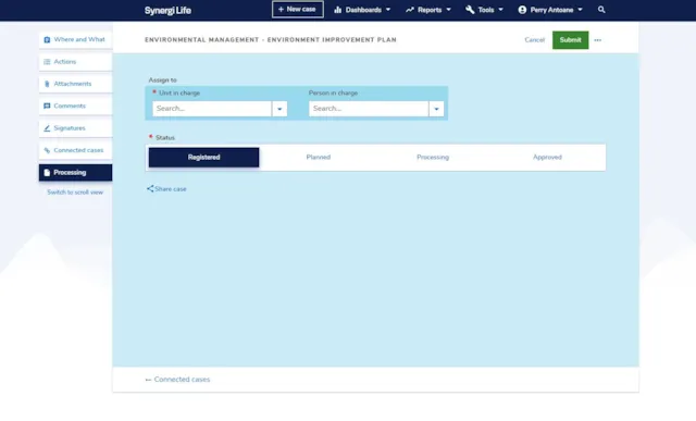 Synergi Life workflow