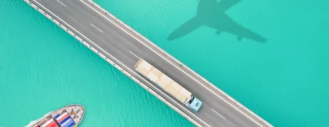 Ship, plane and truck