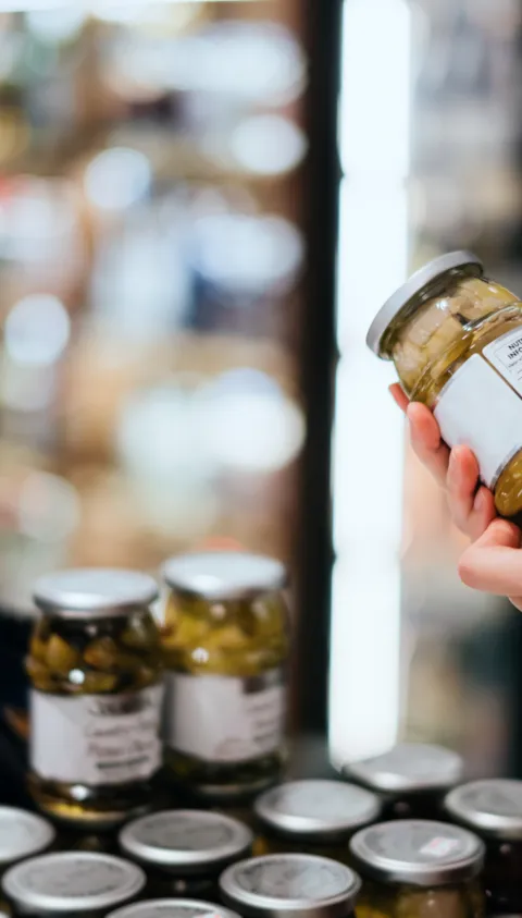 Woman grocery shopping