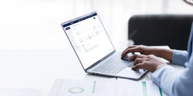 office worker on laptop