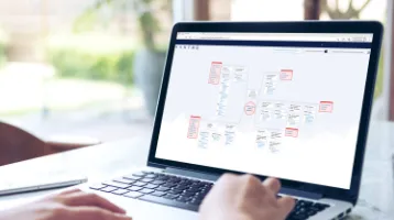 worker uses barrier management software