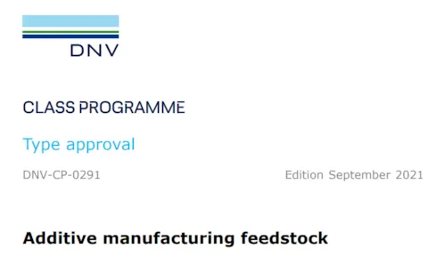 Class Programme (CP) - Additive manufacturing feedstock