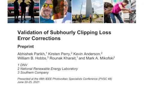 Validation of Subhourly Clipping Loss Error Corrections